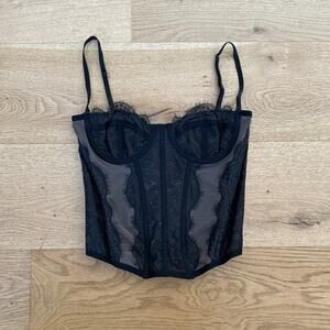 Urban Outfitters - Out From Under Modern Love Bustier Crop Top in Black